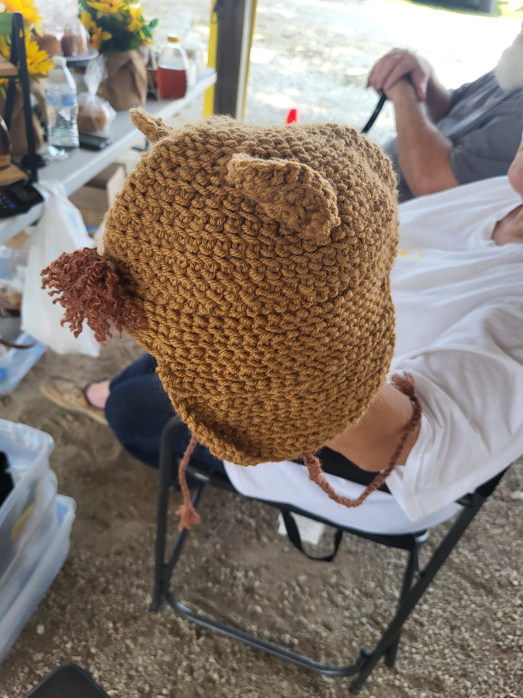 Crochet bear hat