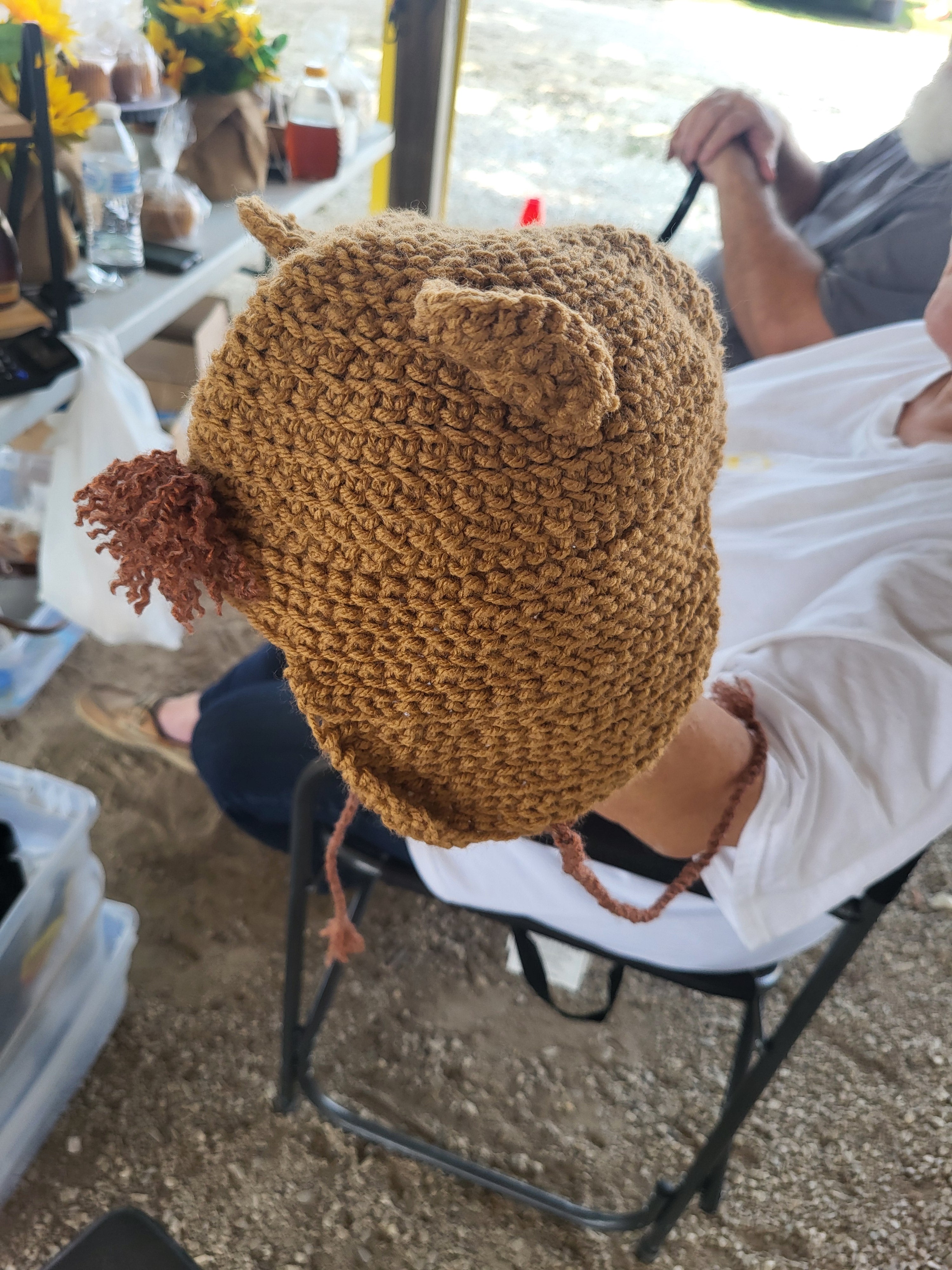 Crochet bear hat