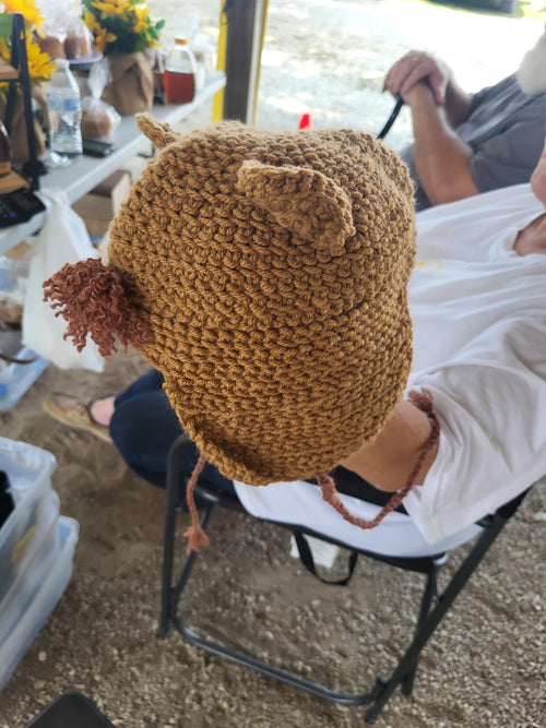 Crochet bear hat