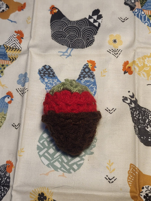 Crochet chocolate strawberry